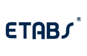 3D structural model designed in ETABS software for high-rise building analysis and steel frame design