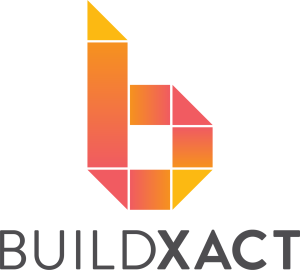 Buildxact logo – estimating and job management software for small and mid-sized builders.
