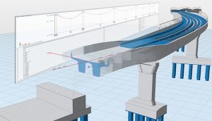 3D model of a modern steel bridge created using advanced bridge design software