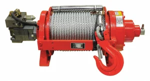 Hydraulic motor and gearbox winch assembly