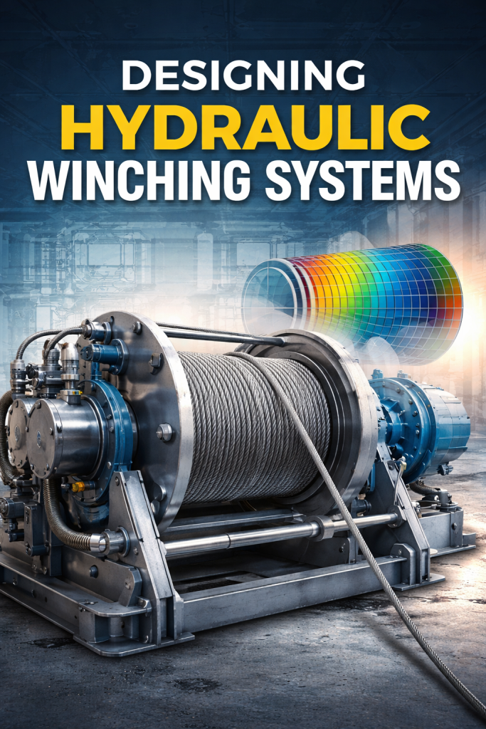 Hydraulic winch system design diagram