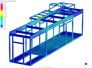 GEA-DEA generator enclosure structural design and assessment for Santos mine site in Gladstone, Queensland, including canopy and base frame engineering.