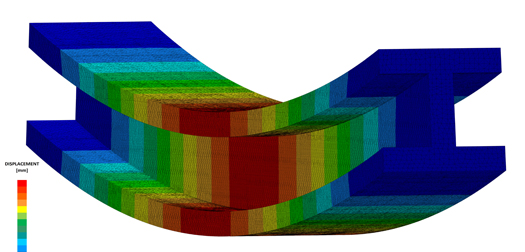 Engineering simulation services illustrating finite element analysis and computational fluid dynamics used for design validation and performance optimization.
