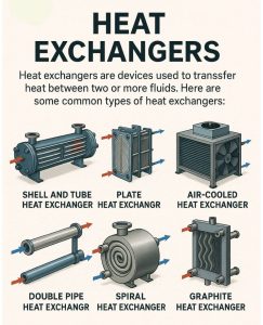 Industrial heat transfer examples including furnace radiation HVAC airflow and heat exchanger thermal systems